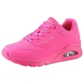 Skechers UNO-NIGHT SHADES Plateausneaker, Keilsneaker, Chunky Sneaker, Schnürschuh mit Luftkissensohle rosa 40 EU