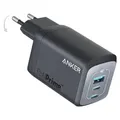 Anker Prime - Netzteil - GaN - Wechselstrom 100-240 V - 67 Watt - Ausgangsanschlüsse: 3 - Schwarz