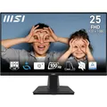 MSI PRO MP252, IPS Monitor, 24.5" FHD, 100 Hz | 1920 x 1080, 1ms, augenschonender Bildschirm, integrierte Lautsprecher, neigungsverstellbar – HDMI 1.4b, D-Sub (VGA)