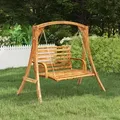Schaukelgestell Bugholz Massiv Mit Teak-finish - Vidaxl