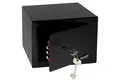 HMF Möbeltresor Safe Tresor klein mit Schlüssel, Schließfach mit Doppelbartschloss, 23 x 17 x 17 cm, schwarz