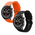 kwmobile 2X Sportarmband kompatibel mit OnePlus Watch 3/2 / 2R / Oppo Watch X2 Armband - Fitnesstracker Band Set aus TPU Silikon