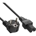 InLine - Stromkabel - IEC 320 EN 60320 C15 bis CEE 7/7 (SCHUKO) (M) - 1,0m - Schwarz (16810C)