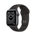 Apple Watch Series 6 [GPS, inkl. Sportarmband schwarz] 40mm Aluminiumgehäuse s A