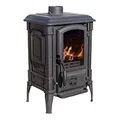 EEK  Kaminofen Gusseisen Ofen Antik Holz Guca Arina Holzofen Klein 6,5 kW Kamin Gusseisenofen Dauerbrandofen Werkstattofen Hüttenofen Heizofen
