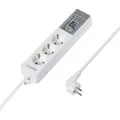 Sygonix SY-4675078 Steckdosenleiste mit Schaltuhr 3fach Weiß Schutzkontakt 1 St.
