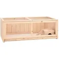 vidaXL Kleintierkäfig Hamsterkäfig 104x52x38 cm Massivholz Tanne braun
