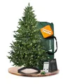 ArtiTree Künstlicher Weihnachtsbaum 180 cm – 100 % Spritzguss Nordfichte mit LED | Premium Tannenbaum naturgetreu inkl. FSC-Holzständer & Aufbewahrungstasche