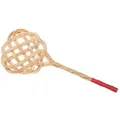 Adam Schmidt | Teppichklopfer in Sonnenform mit Handschutz | 3-fädiges Natur Rattan | länglich hell | 75x26 cm | flexibel und robust