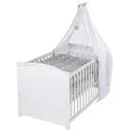 Roba Babybett, Weiß, Holzwerkstoff, Rechteckig, 70x140 cm, Babymöbel, Babybetten, Gitterbett