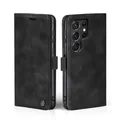 Handy Hülle für Samsung Galaxy S24 Ultra Magnet Cover Klapphülle Flip Schwarz