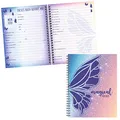 BRUNNEN Freundebuch Magic Butterfly ca. DIN A5 liniert, lila/roa Hardcover 80 Seiten, 1 St.