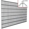 Fischer und Adamek Gartenzaun Doppelstabmattenzaun Element, (Höhe: 1830 mm, Farbe: Anthrazitgrau), Einzelmatte grau|schwarz 250 cm x 183 cm