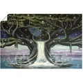 Wandbild ARTLAND "Der Baum der Seelen", blau (farbe bild(er): blau), B:90cm H:60cm T:0,1cm, Papier, Bilder, als Leinwandbild, Poster in verschied. Größen