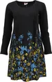 GURU SHOP Hippie Minikleid Boho Chic, Tunika - Schwarz/blau/gelb, Damen, Size:M