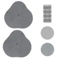 Navaris 2er Set Kieselgur Stein Untersetzer klein - Diatomaceous Tray Wasser absorbierend - Steinmatte für Badezimmer - Bad Unterlage - Grau