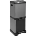 Svita 3xcombo 32L Mülleimer Mülltrennsystem Abfalleimer Mit Fächern Grau
