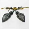 Blinkleuchte Blinklicht E-geprüfte LED-Blinker ROCK, schwarz, getöntes Glas, ide