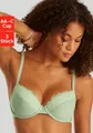 petite fleur Push-up-BH (Packung, 3 Stück) mit Bügel im attraktiven Multipack, Dessous, khaki+hellgrün+mango
