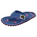 Gumbies Originals Blau - Flip Flops aus recycelten Materialien - robuste Sohle aus wiederverwerteten Autoreifen, weiches Fußbett aus Canvas-Baumwolle, bequemer Baumwoll-Zehensteg - Flamingo, 36