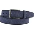 Ledergürtel BERND GÖTZ, Damen, Gr. 115, blau (marine), Rindsleder, Ausstanzungen, mehrfarbig, casual, Gürtel, mit Punktprägung