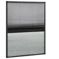 vidaXL Insektenschutz-Plissee für Fenster Alu mit Jalousie : Farbe - Anthrazit, Größe - 60 x 80 cm