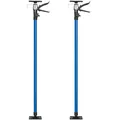 tectake® Baustützen Teleskop Stange 115-290 cm, Baustütze mit Auflageplatten mit Kugelgelenk, Montagestütze je 30 kg Tragkraft, Spannstange, Montagehilfe für Deckenverkleidung - blau, 2er Set