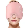 ONLYCARE Mütze Migräne Relief Cap, Headache Relief Hat Kühlmaske Kühlmütze Kopfschmerzen Maske Kühlhaube Kappe Kühlpads Gel zur Linderung von Migräne (Pink)