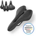 Alpensattel 3.0 Sport – Ergonomischer Fahrradsattel für MTB, E-Bike & Trekking | Druckentlastend & Bequem - Schwarz