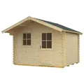 SKANHOLZ Gartenhaus "Como", Holz, BxHxT: 340 x 256 x 250 cm (Außenmaße inkl. Dachüberstand) - beige