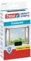 tesa Fliegengitter für Fenster Standard anthrazit durchsichtig 1,5m x 1,8m