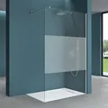 Mai & Mai 50x200cm Walk-In Dusche Duschwand für Dusche Duschabtrennung ESG-Sicherheitsglas 10mm NANO Glas BRAM1 Bremen2MS - Transparent