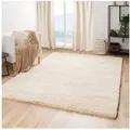 Steffensmeier Wollteppich Rabat, Rechteckig, Berber Teppich aus Marokko, handgeknüpft beige 90 cm x 160 cm