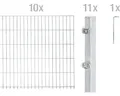 Doppelstabmattenset ALBERTS Typ 6/5/6 2000 x 120 cm feuerverzinkt