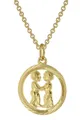 trendor Kette mit Anhänger Sternzeichen Zwilling Gold 333 Anhänger Ø 16 mm +