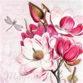 Papierservietten, 20 Stück, 33x33 cm, Magdalena, Blumenmuster, Papierservietten, Valentinstag, dekorative Papierservietten, Servietten, Frühlings-Papierservietten