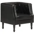 vidaXL Sessel Schwarz Echtleder Modell 6