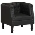 vidaXL Sessel Cocktailsessel Clubsessel Polstersessel Ledersessel Sofa Einzelsofa Loungesessel Armsessel Relaxsessel Schwarz Echtleder