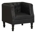 vidaXL Sessel Sessel Schwarz Echtleder (1-St)