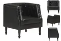 Sessel Schwarz Echtleder