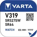3 x VARTA V319 Knopfzelle Batterie - SR527SW Uhrenbatterie SR 527 SW  SR64
