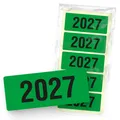 itenga 50x Jahresetiketten 2027 GRÜN rechteckig 60x250cm aus selbstklebend