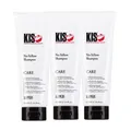 KIS No-Yellow Shampoo für graues & blondes Haar 3x250ml  █▬█ █ ▀█▀