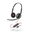 Polycom Blackwire C3220 Stereo Headset mit Mikrofon USB schwarz 80S02A6