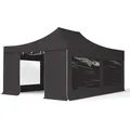 TOOLPORT  4x6m Aluminium Faltpavillon, inkl. 4 Seitenteile, schwarz - (59067)