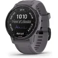 Garmin Fenix 6S 42 mm grau am Silikonarmband grau [Pro Solar Edition]