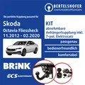 Für SKODA Octavia Fliessheck III Typ 5E3 12- AHK abn. +7pol sp. E-Satz TOP