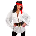 Piraten-Bluse Mittelalterliches Blusenshirt Piratenbraut Piratin Kostüm M 38-40