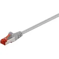Goobay - Cat 6 Patchkabel, S/ftp (pimf), Grau, Kupferleiter (cu), Halogenfreier Kabelmantel (lszh). Kabellänge 0.5 M