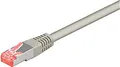 Goobay 50885 CAT 6 Verbindungskabel, S/FTP (PiMF), Grau, 0,5 m Kabellänge